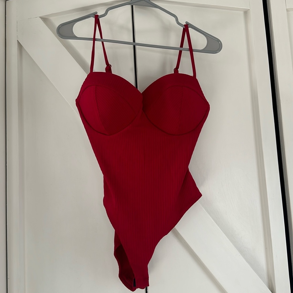 Red bodysuit